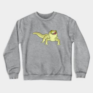 Cute Leopard Gecko with Tongue Out Crewneck Sweatshirt